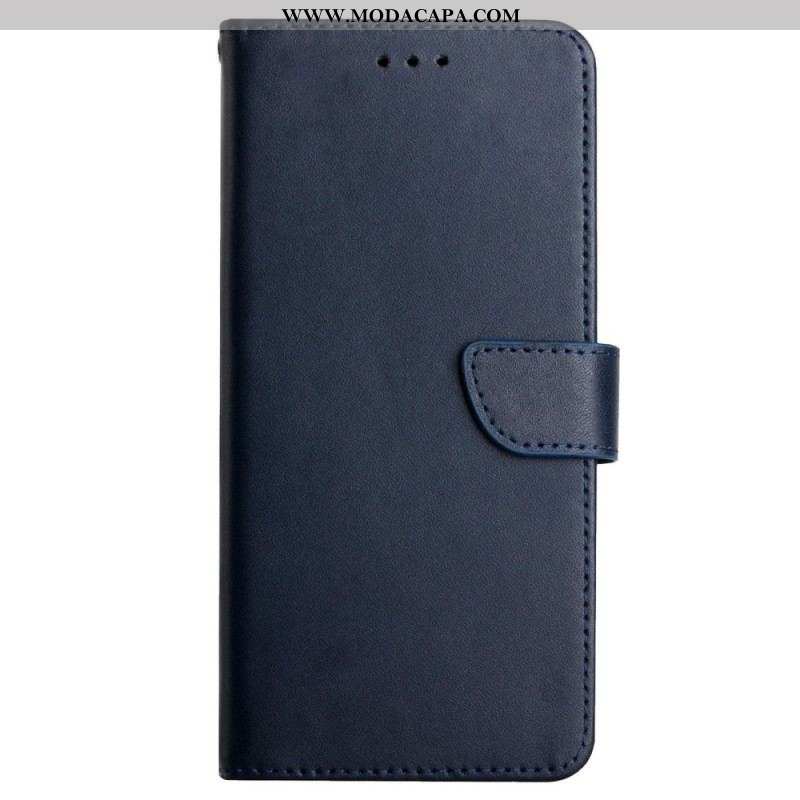 Capa Flip Para Oppo Reno 8 Pro Couro Napa Genuíno