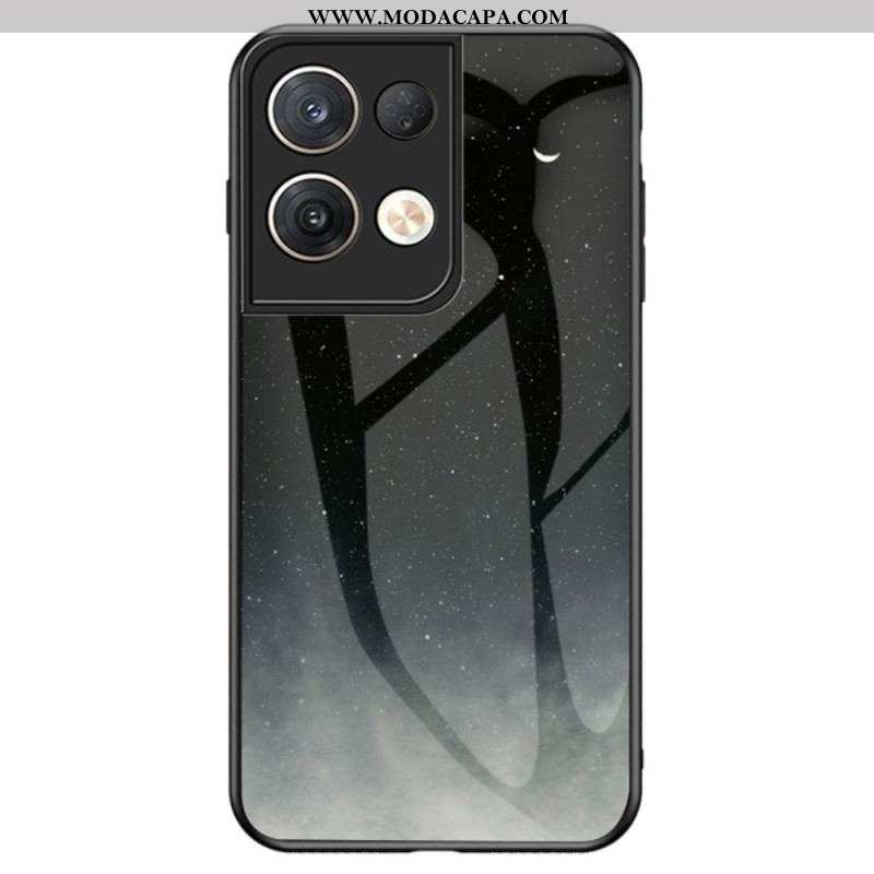 Capa Para Oppo Reno 8 Pro Padrão De Vidro Temperado