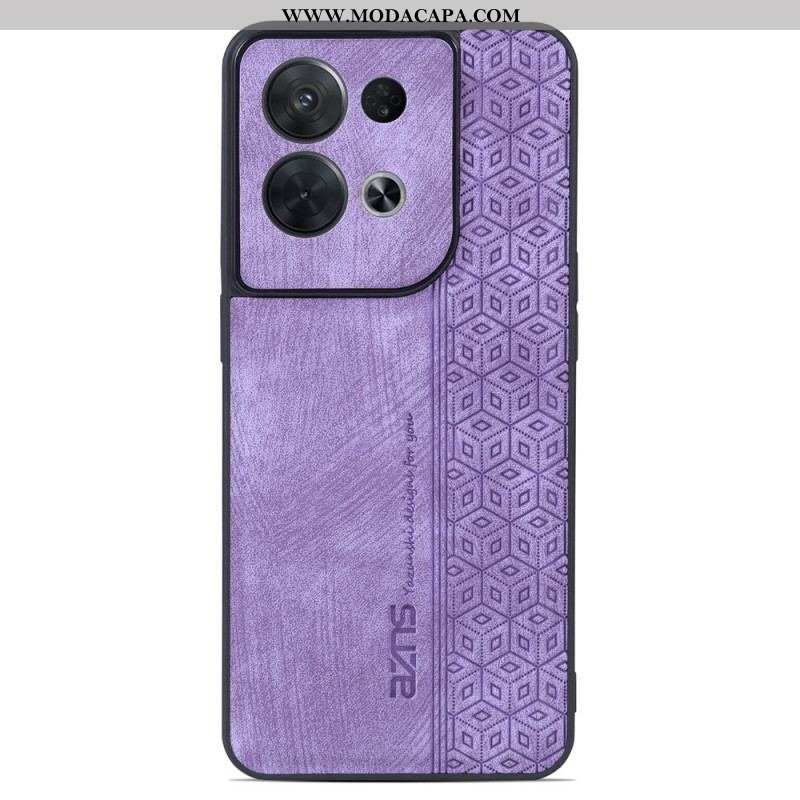 Capa Para Oppo Reno 8 Pro Efeito Couro Azns