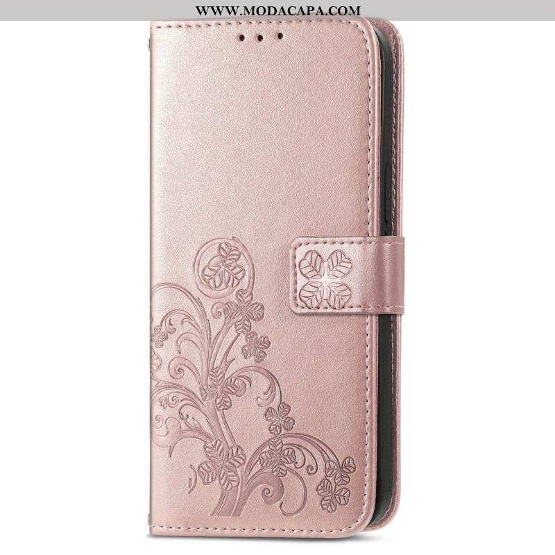 Capa Flip Para Samsung Galaxy A13 5G / A04s Flores Abstratas