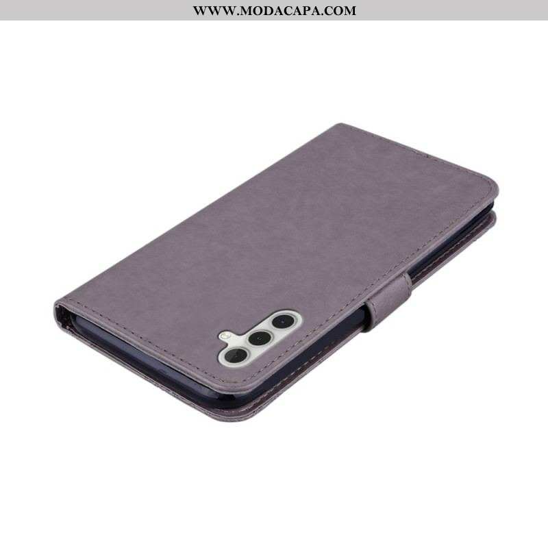 Capa Flip Para Samsung Galaxy A13 5G / A04s Coruja Mandala E Charme