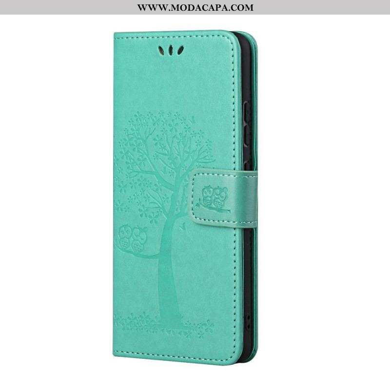 Capa Folio Para Samsung Galaxy A13 5G / A04s De Cordão Tanga E Corujas