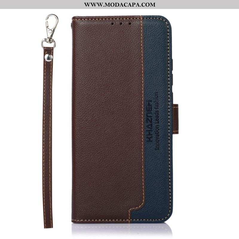 Capa Flip Para Samsung Galaxy A13 5G / A04s Estilo Lichia Rfid Khazneh