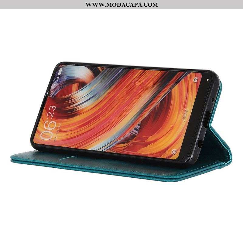 Capa De Celular Para Samsung Galaxy A13 5G / A04s Flip Couro Litchi Elegance Dividido