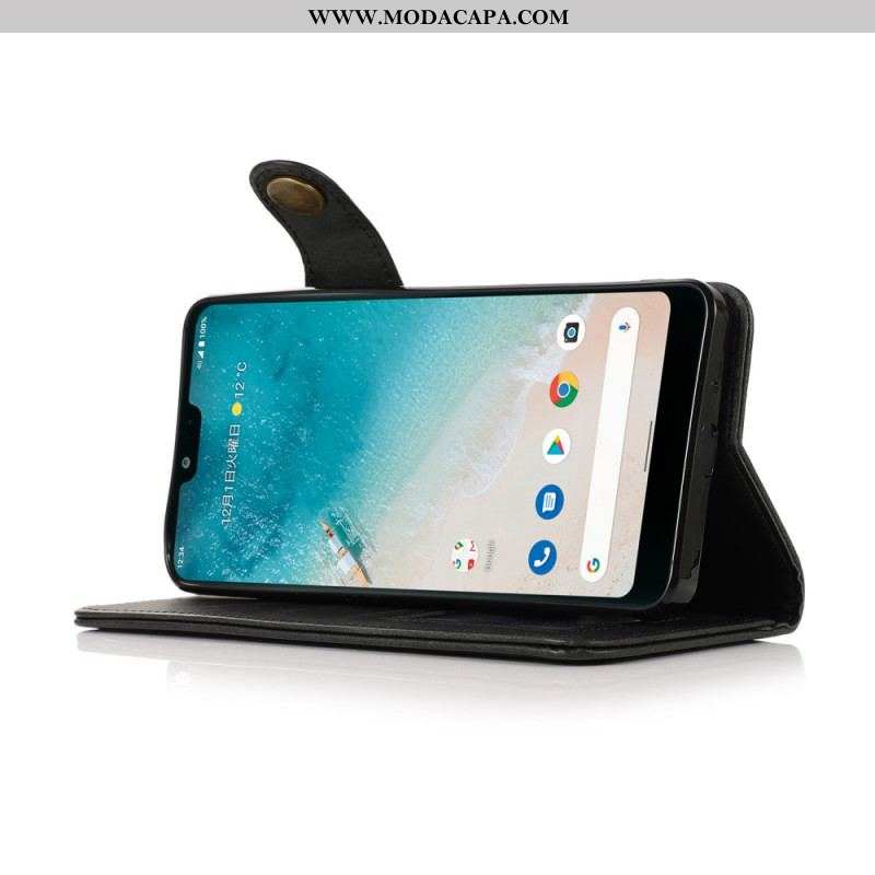 Capa Flip Para Samsung Galaxy A13 5G / A04s Botão Magnético Khazneh