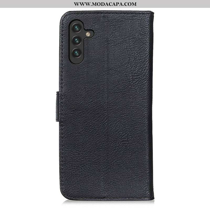 Capa Flip Para Samsung Galaxy A13 5G / A04s Imitação De Couro Khazneh