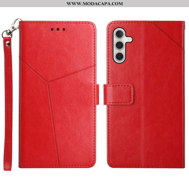 Capa De Couro Para Samsung Galaxy A13 5G / A04s Estilo Couro Geo Y Design