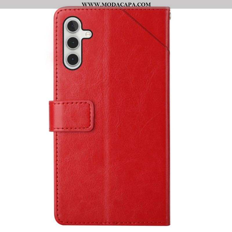 Capa De Couro Para Samsung Galaxy A13 5G / A04s Estilo Couro Geo Y Design