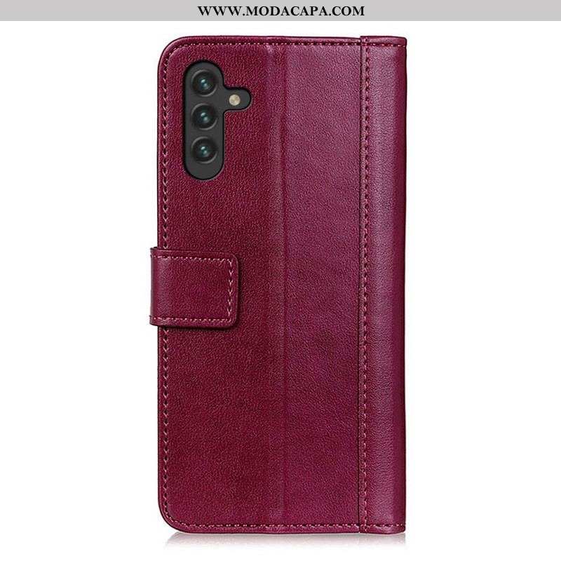 Capa De Couro Para Samsung Galaxy A13 5G / A04s Estilo Couro Elegância