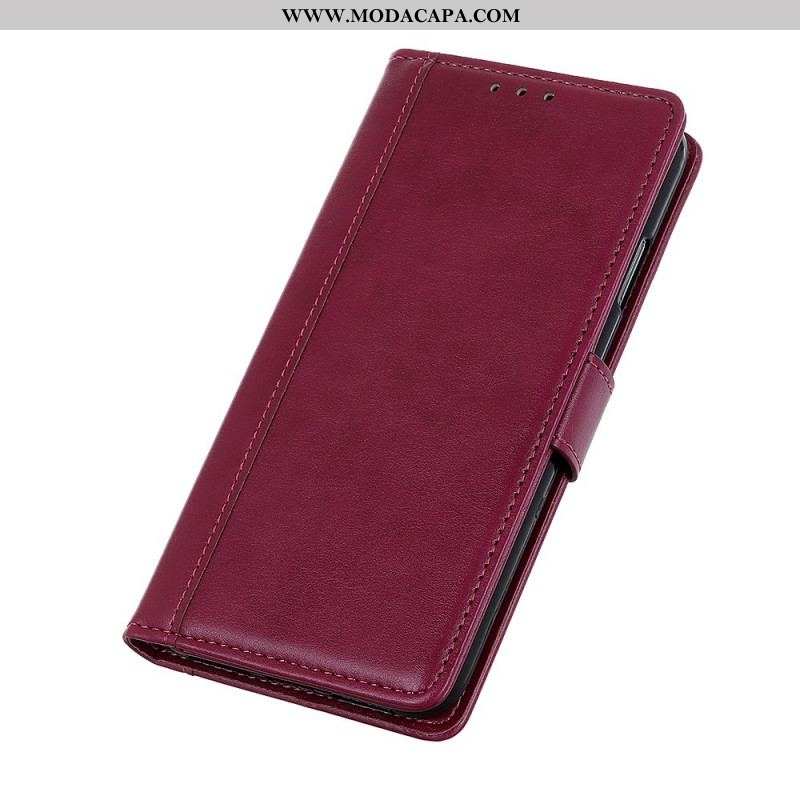 Capa De Couro Para Samsung Galaxy A13 5G / A04s Estilo Couro Elegância