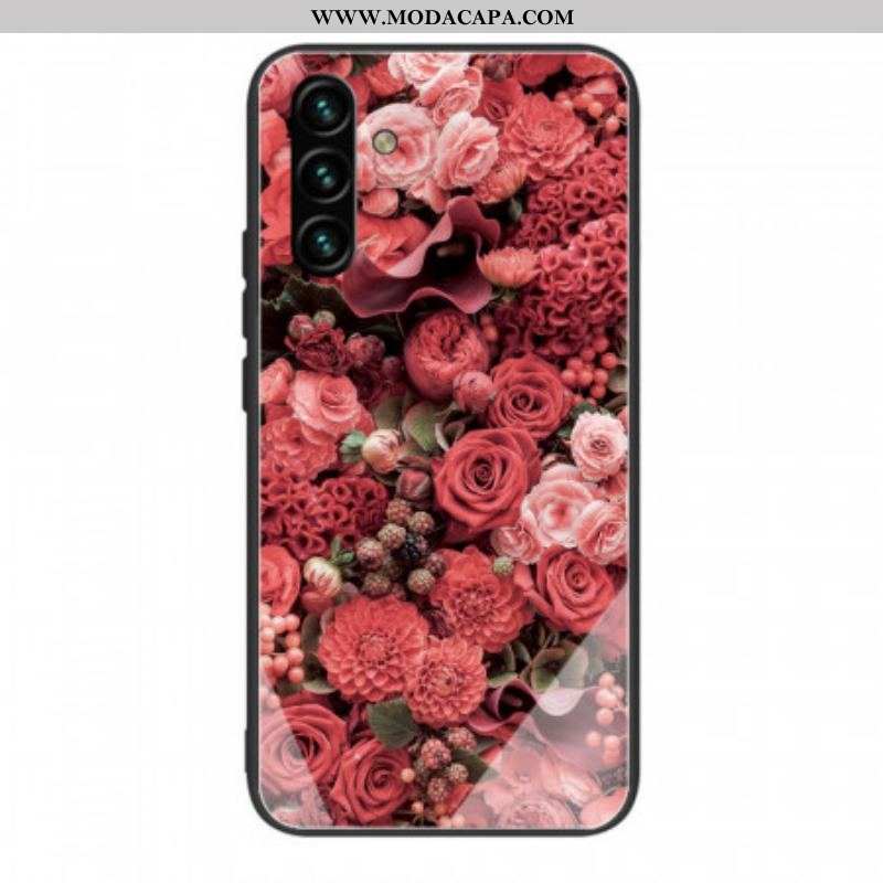 Capa Para Samsung Galaxy A13 5G / A04s Rose Flowers Vidro Temperado