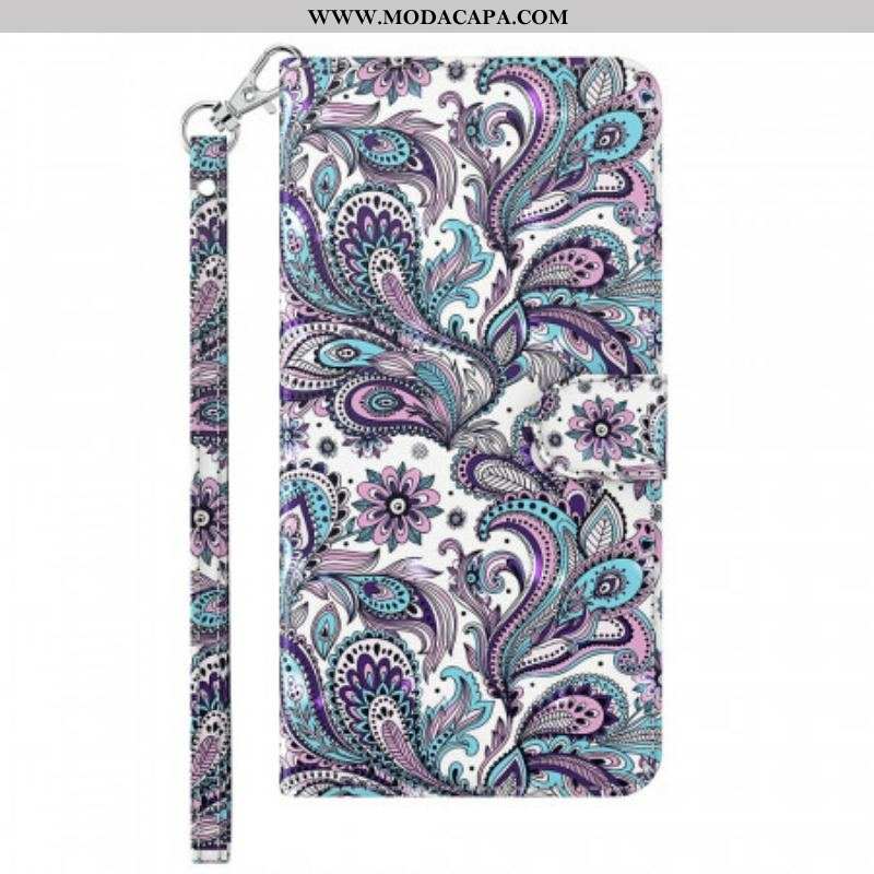 Capa Flip Para Samsung Galaxy A13 5G / A04s Padrões De Flores