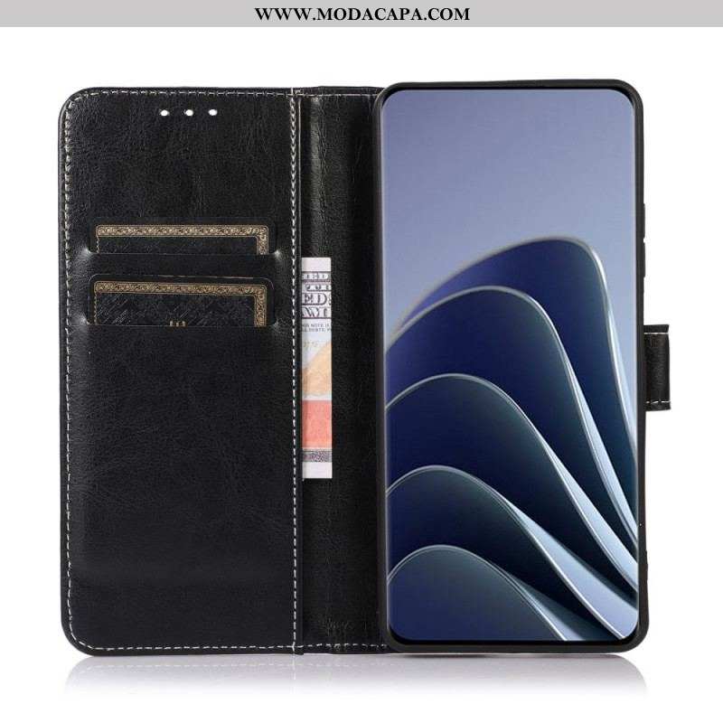 Capa Flip Para Samsung Galaxy A13 Liso Com Costuras