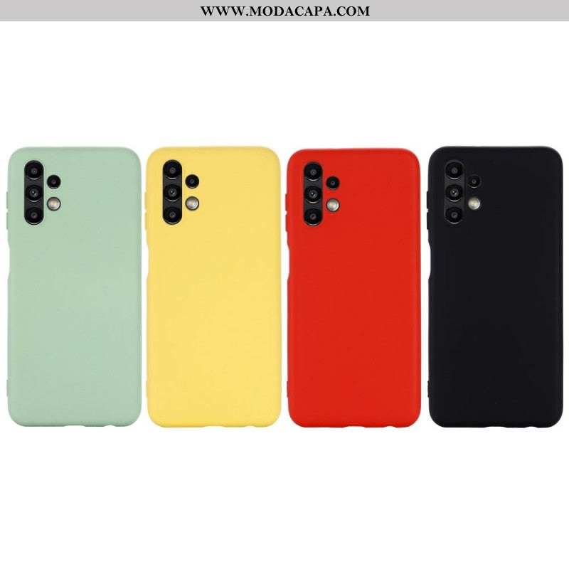 Capa Para Samsung Galaxy A13 Silicone Líquido Com Cordão