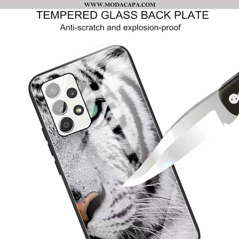 Capa Para Samsung Galaxy A13 Vidro Temperado Tigre