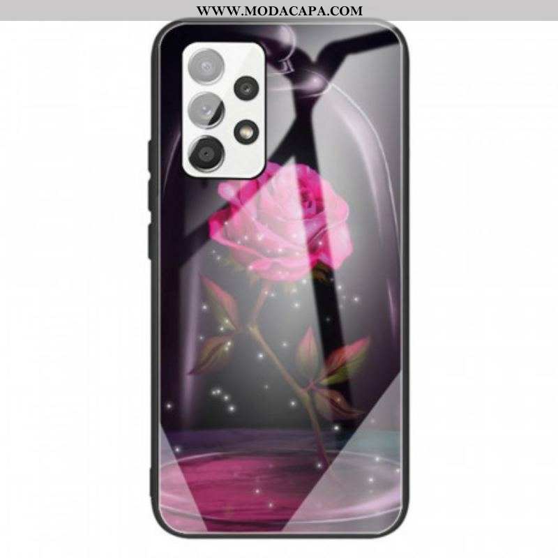 Capa De Celular Para Samsung Galaxy A13 Vidro Temperado Rosa Mágico