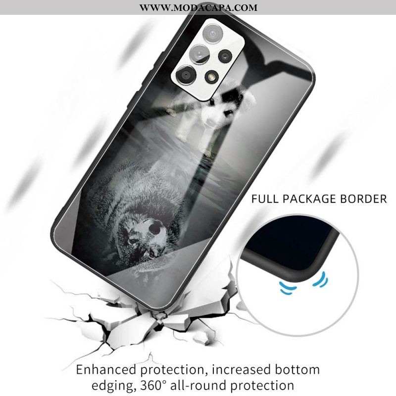 Capa Para Samsung Galaxy A13 Cachorrinho Sonho De Vidro Temperado