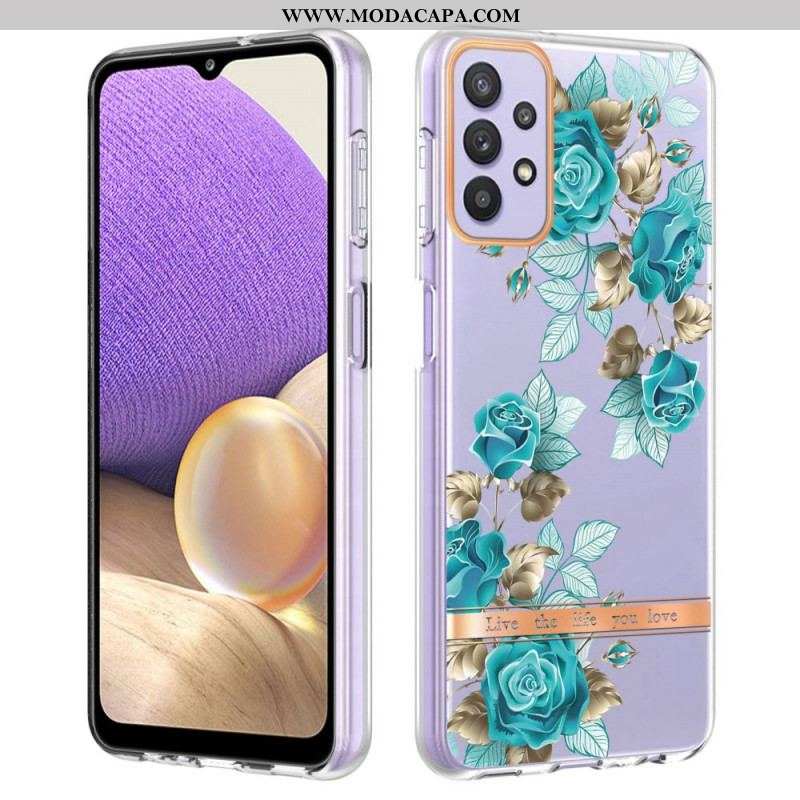 Capa Para Samsung Galaxy A13 Floral Sem Costura