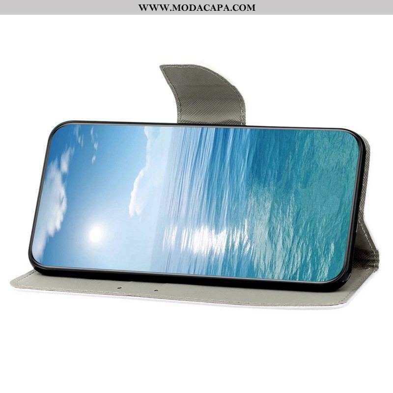 Capa Flip Para Samsung Galaxy A13 Patchwork Com Cordão