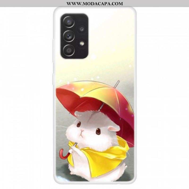 Capa Para Samsung Galaxy A13 Hamster Na Chuva