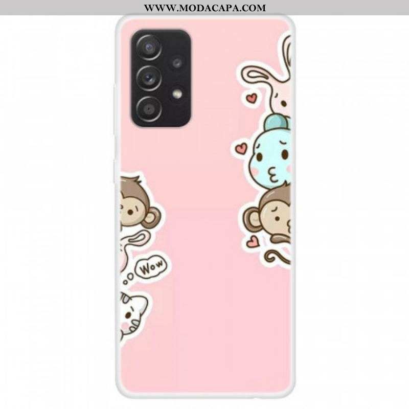 Capa Para Samsung Galaxy A13 Uau Animais