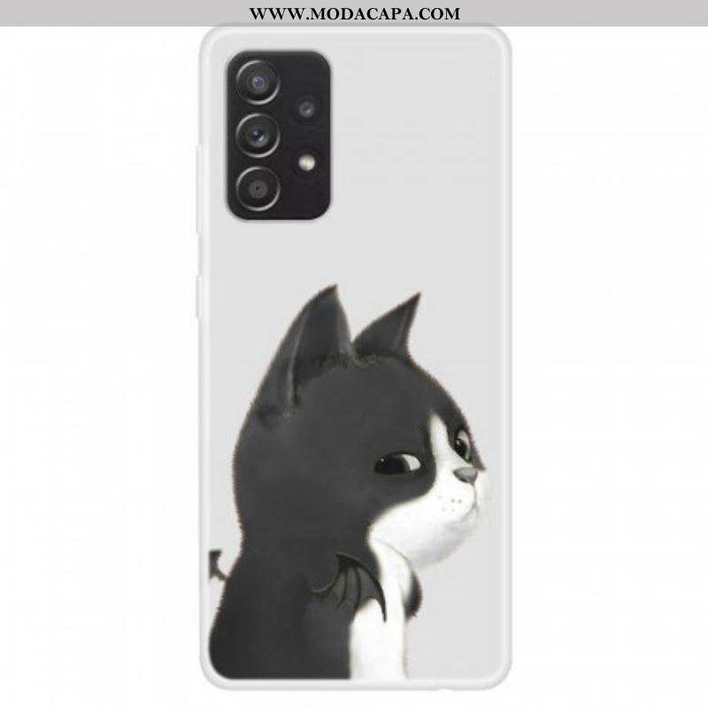 Capa Para Samsung Galaxy A13 Gato Do Diabo