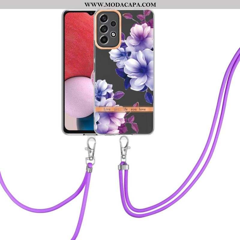 Capa Para Samsung Galaxy A13 De celular Cordão Floral
