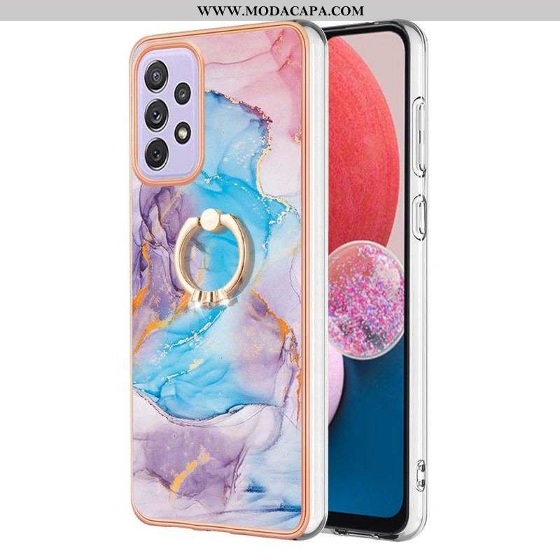 Capa Para Samsung Galaxy A13 Mármore Com Suporte De Anel