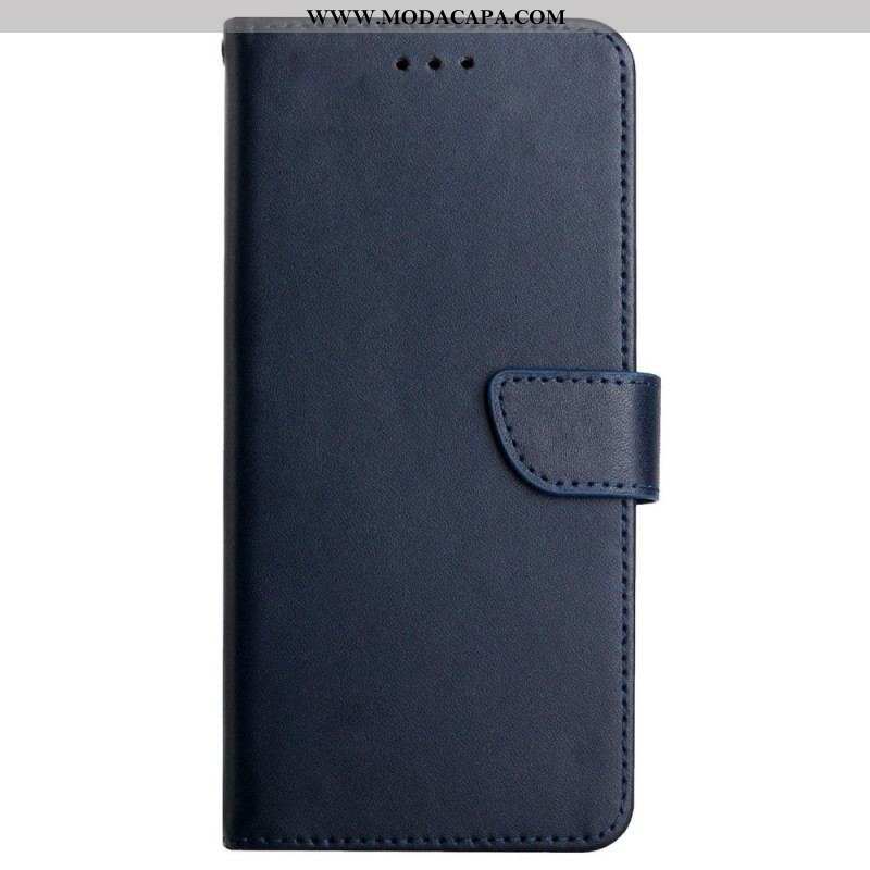 Capa Folio Para Samsung Galaxy A13 Couro Napa Genuíno