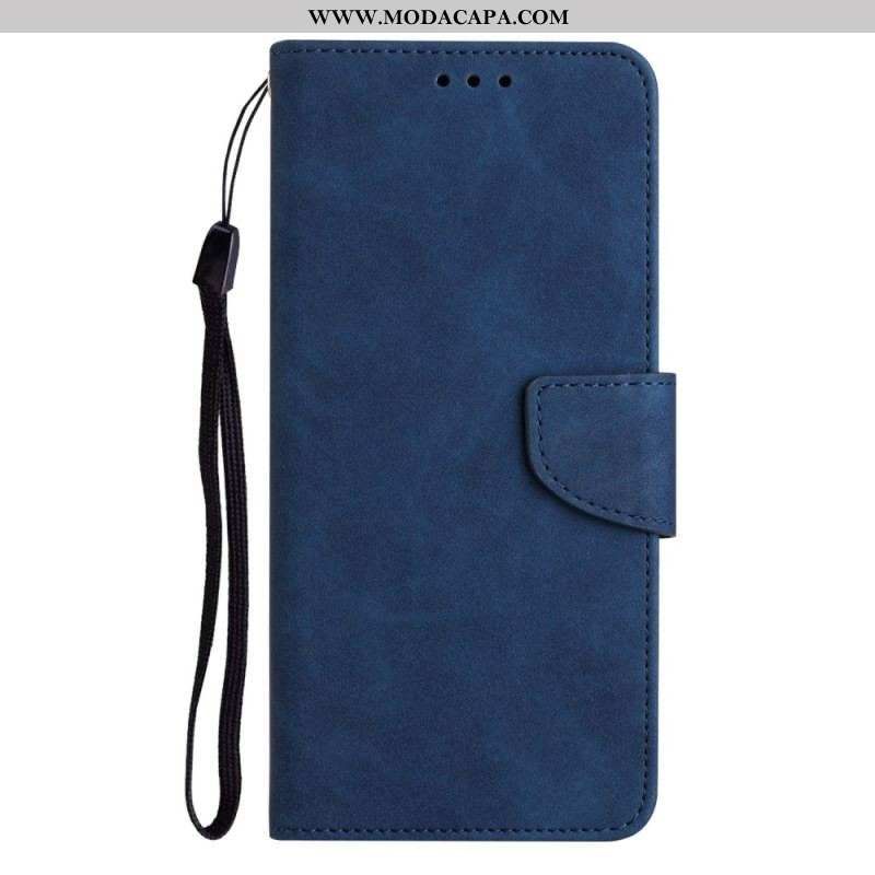 Capa Flip Para Samsung Galaxy A13 De Cordão Estilo Vintage Com Tiras