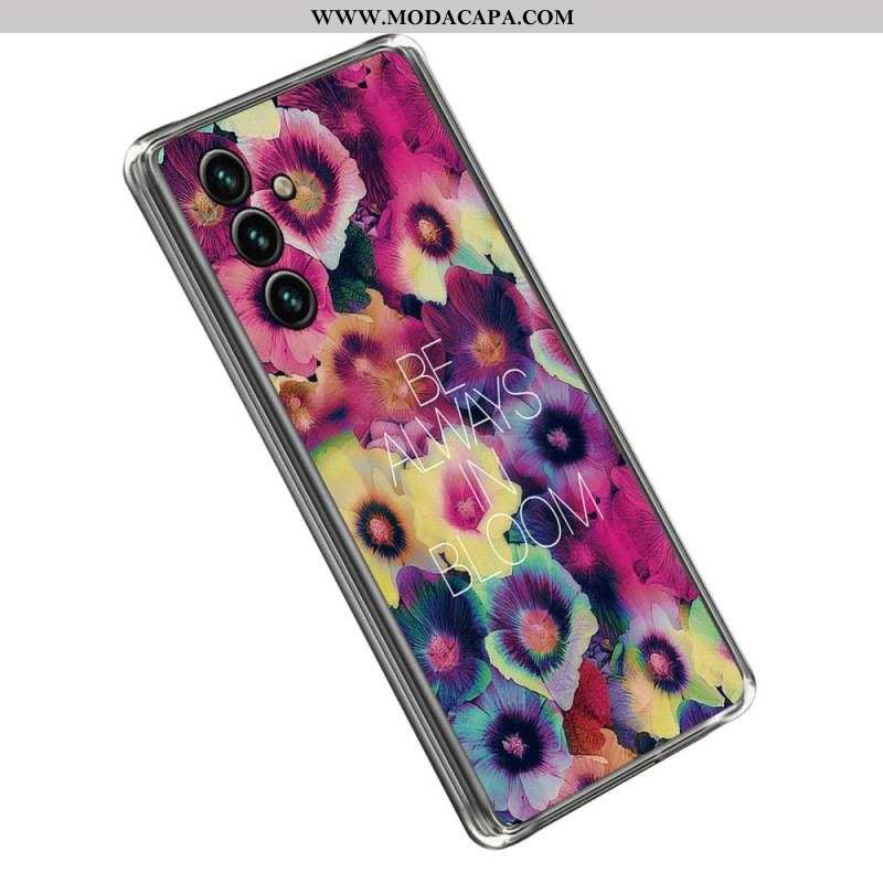 Capa Para Samsung Galaxy A14 / A14 5G Silicone Floral