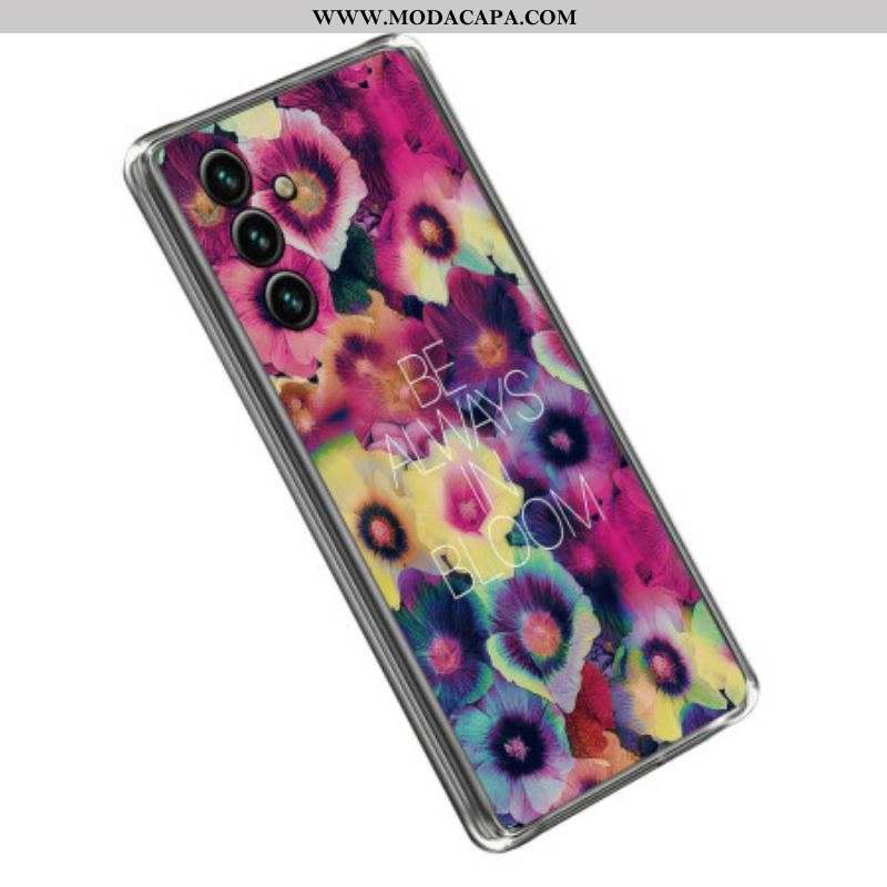 Capa De Celular Para Samsung Galaxy A14 / A14 5G Silicone Esteja Sempre Em Flor