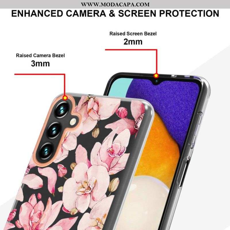 Capa Para Samsung Galaxy A14 / A14 5G Flores Coloridas