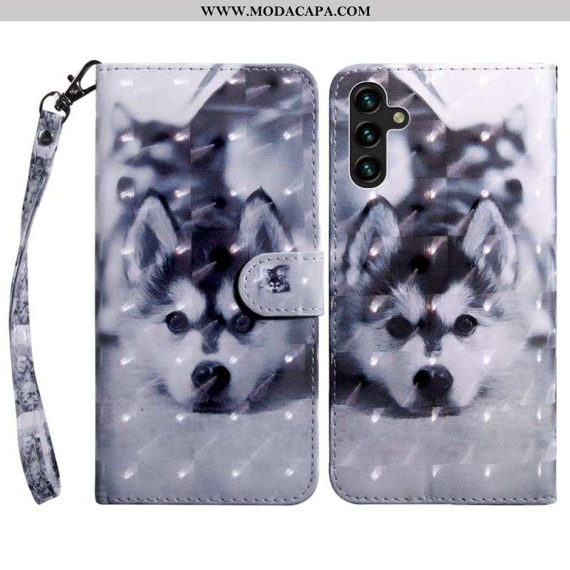 Capa Folio Para Samsung Galaxy A14 / A14 5G De Cordão Tanga Husky