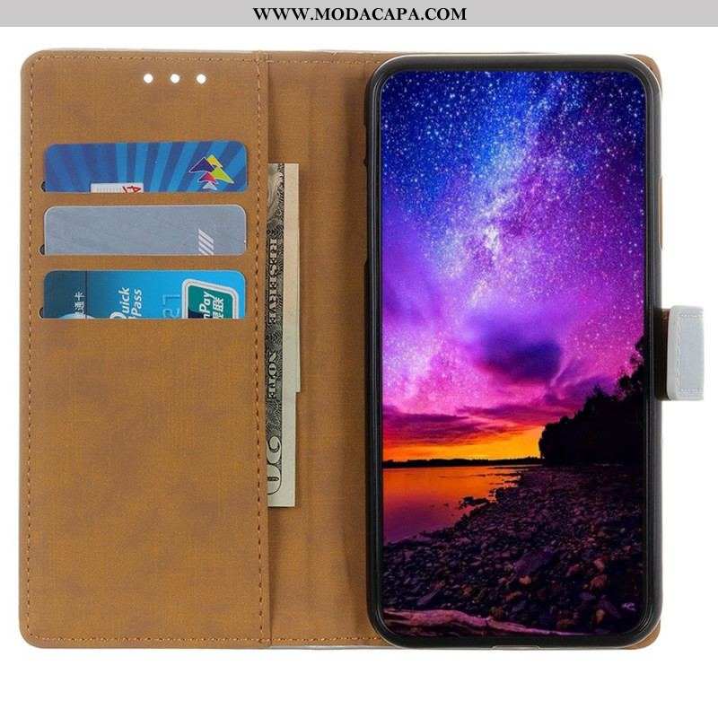 Capa De Couro Para Samsung Galaxy A14 / A14 5G Estilo De Couro