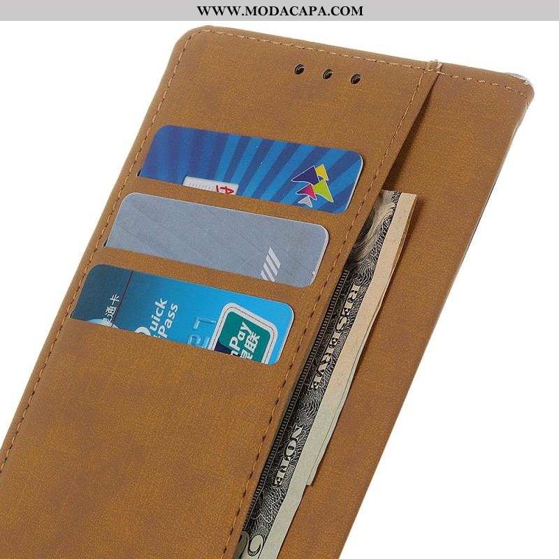 Capa De Couro Para Samsung Galaxy A14 / A14 5G Estilo De Couro