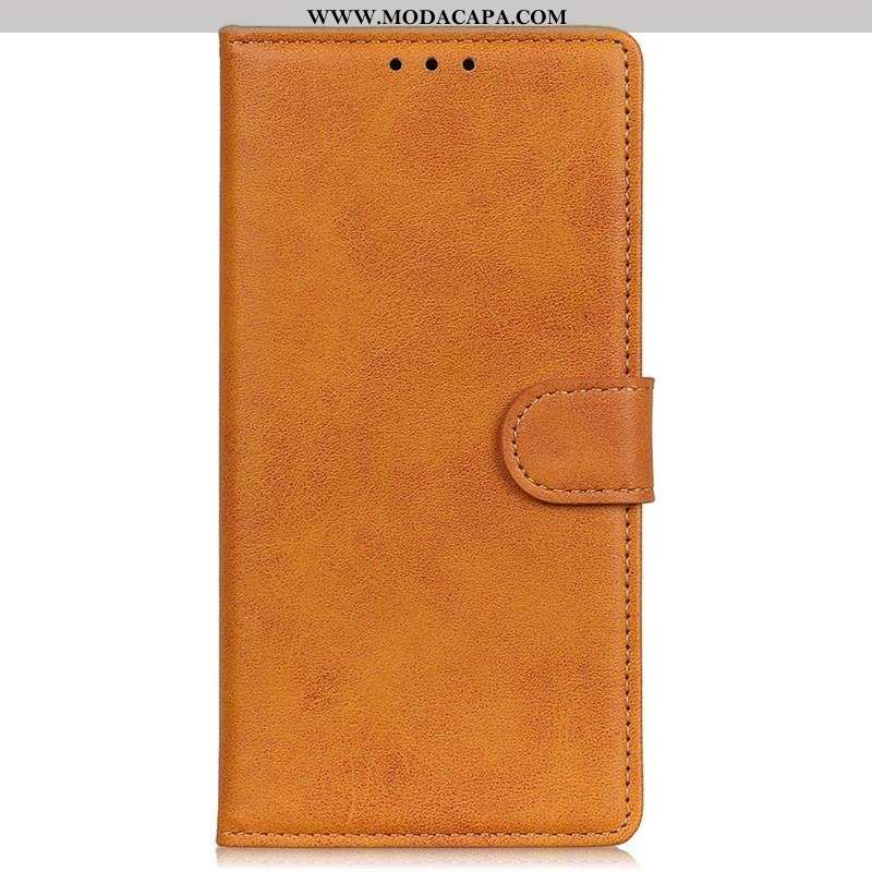 Capa De Couro Para Samsung Galaxy A14 / A14 5G Couro Sintético Fosco