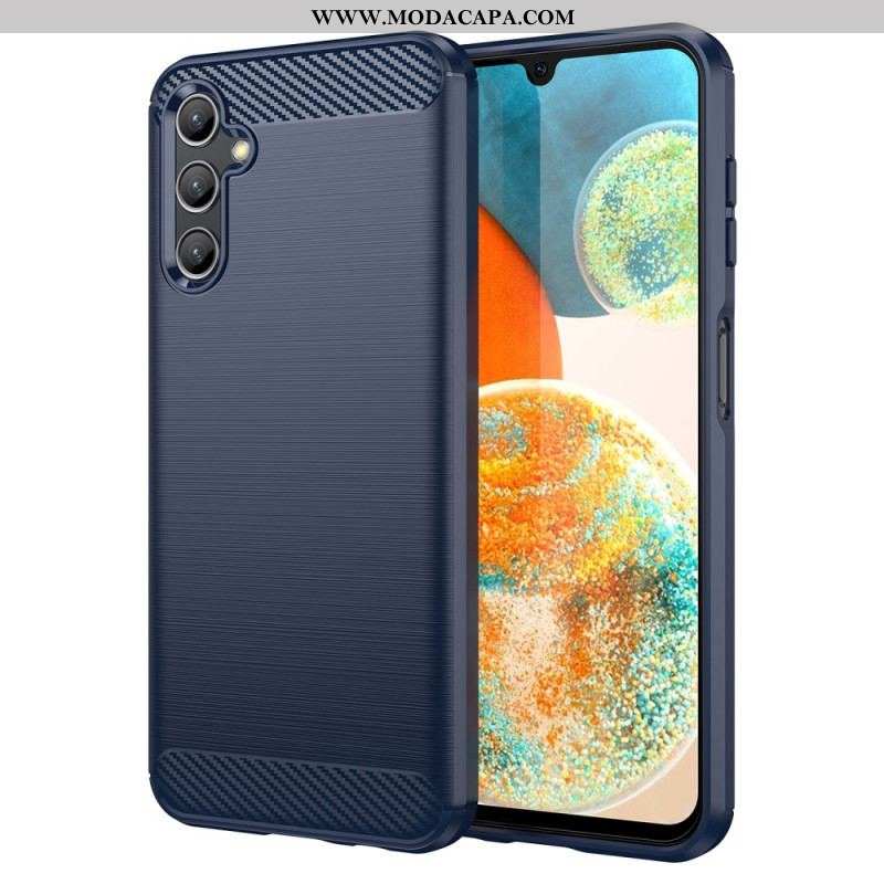 Capa Para Samsung Galaxy A14 / A14 5G Fibra De Carbono Escovada