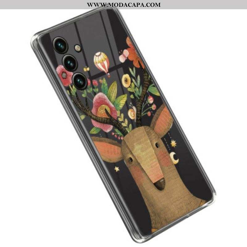 Capa Para Samsung Galaxy A14 / A14 5G Veado Tribal Sem Costura