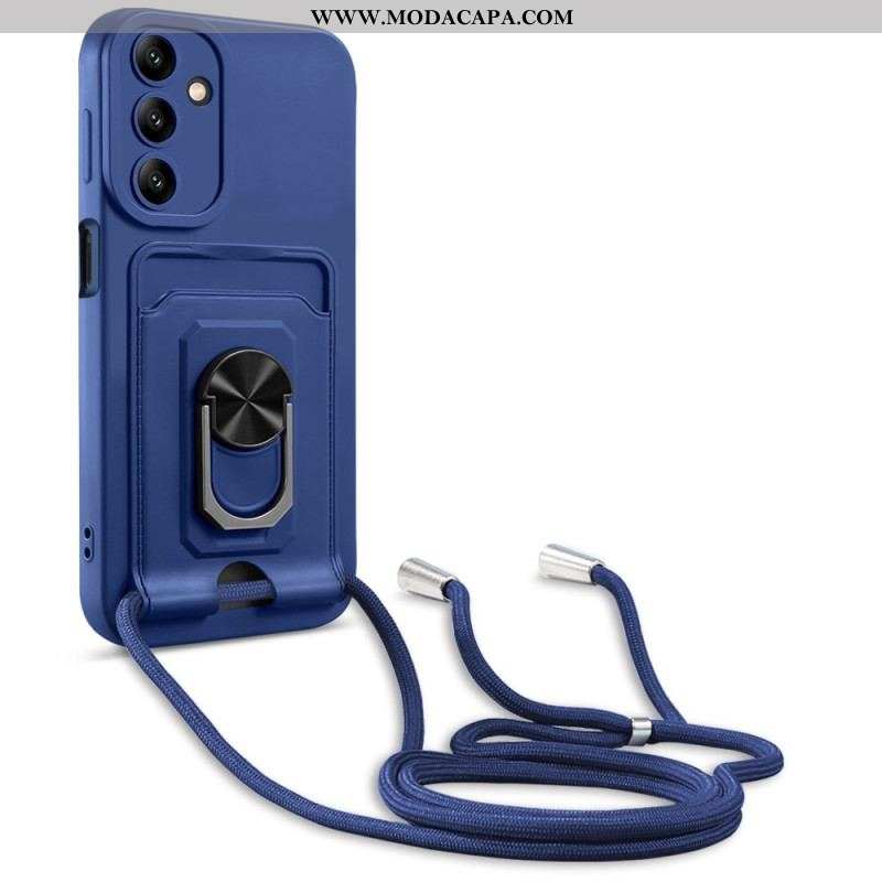 Capa Para Samsung Galaxy A14 / A14 5G De celular Cordão Com Porta-cartões E Anel De Suporte