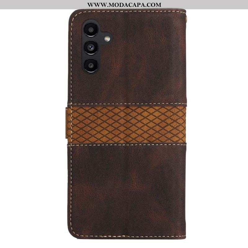 Capa Folio Para Samsung Galaxy A14 / A14 5G De Cordão Padrão De Tiras