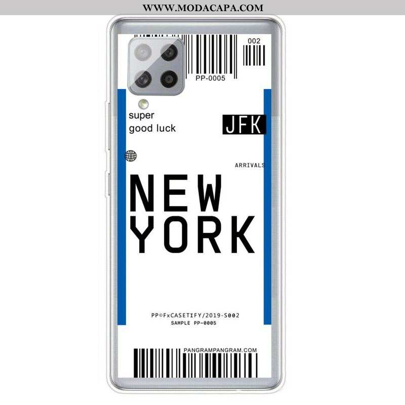 Capa Para Samsung Galaxy A42 5G Cartão De Embarque Para Nova York
