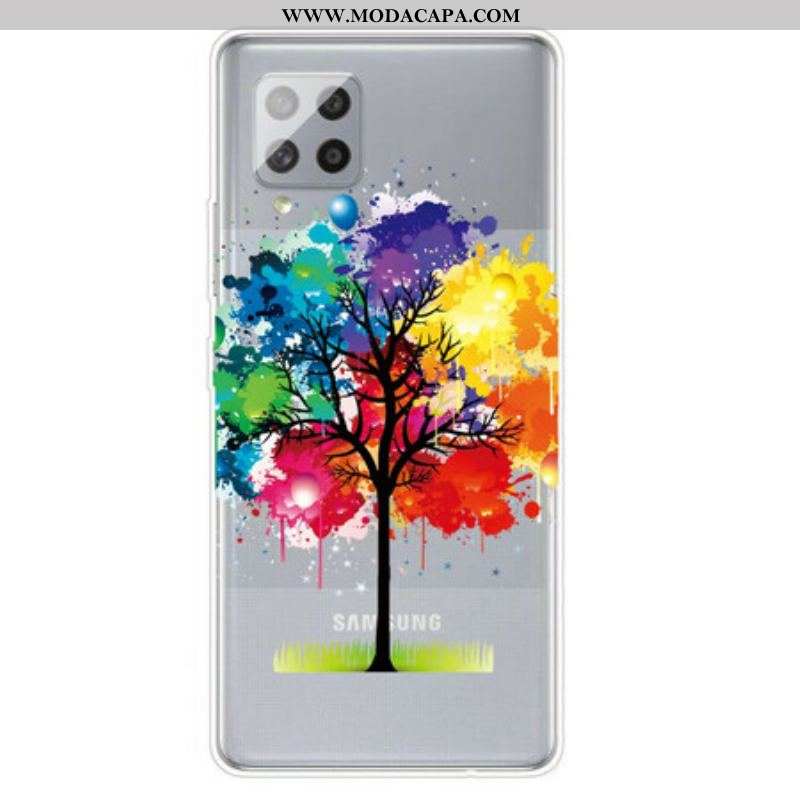 Capa Para Samsung Galaxy A42 5G Árvore Aquarela Perfeita