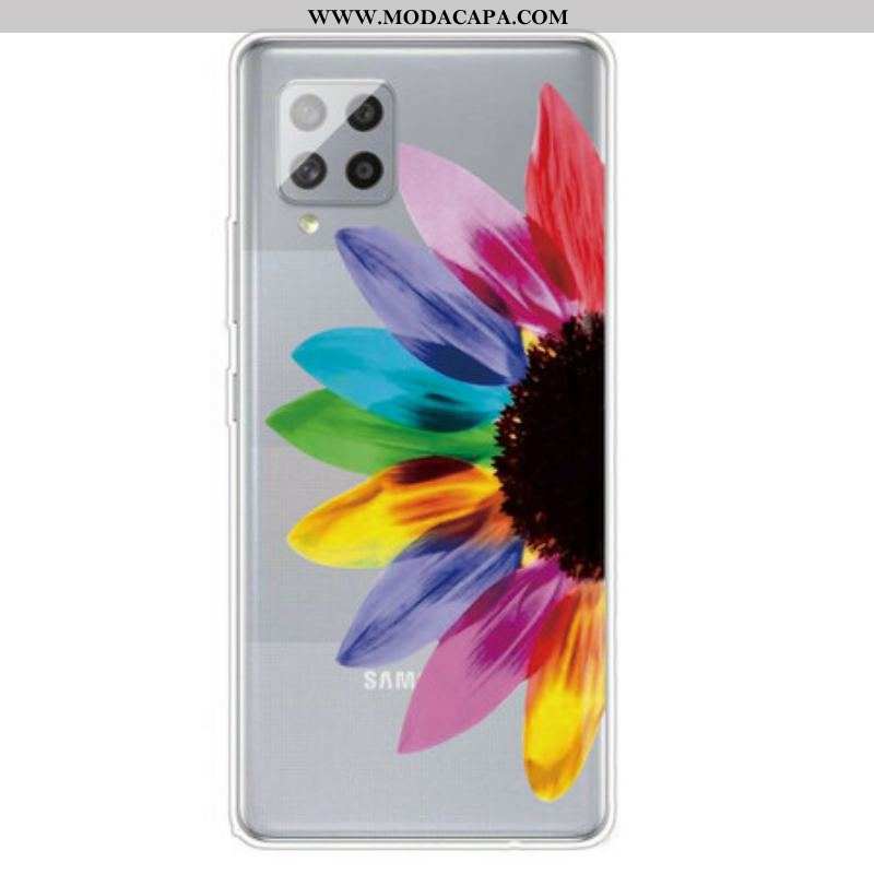 Capa Para Samsung Galaxy A42 5G Flor Colorida