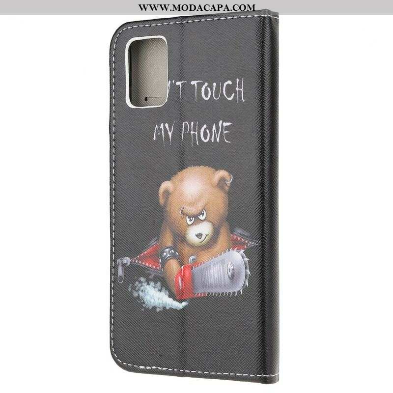 Capa Flip Para Samsung Galaxy A51 5G Urso Perigoso