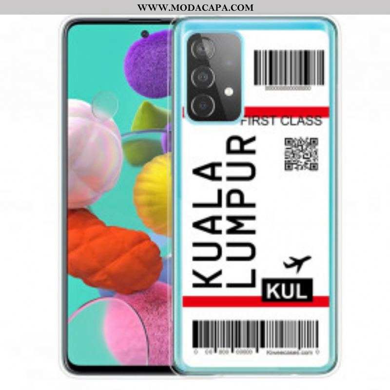 Capa Para Samsung Galaxy A52 4G / A52 5G / A52s 5G Cartão De Embarque Para Kuala Lumpur
