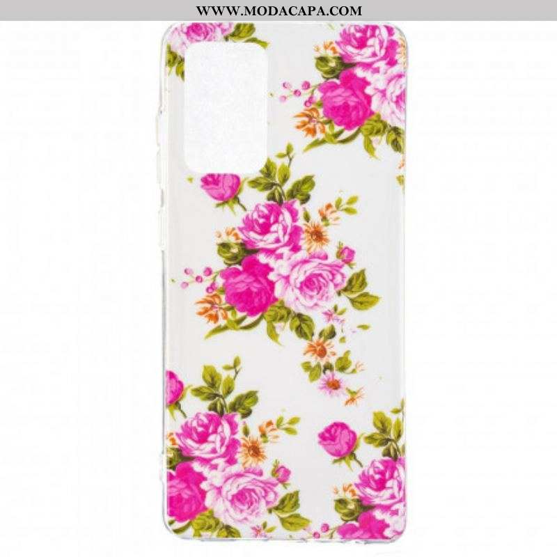 Capa Para Samsung Galaxy A52 4G / A52 5G / A52s 5G Série Floral Fluorescente