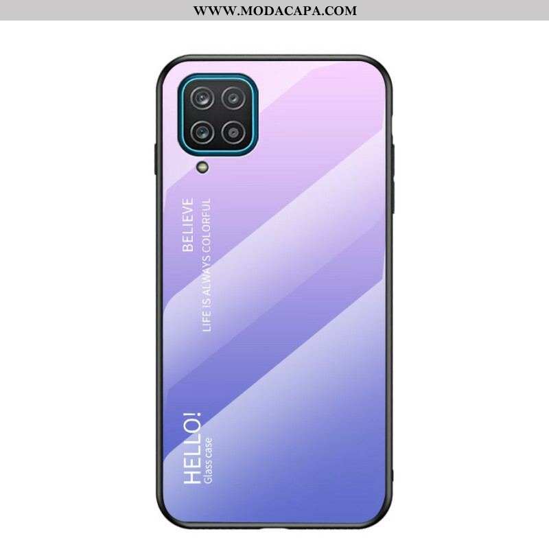 Capa Para Samsung Galaxy M12 / A12 Olá Vidro Temperado
