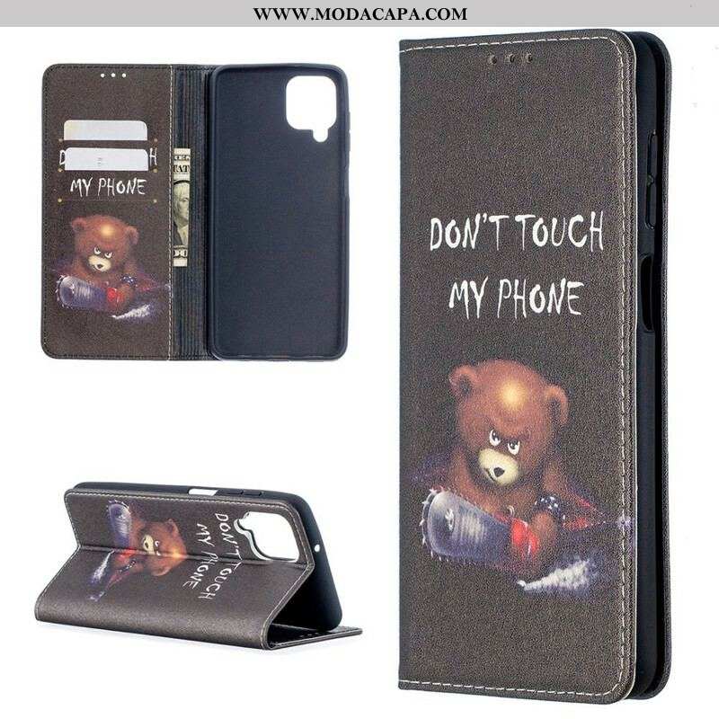 Capa De Celular Para Samsung Galaxy M12 / A12 Flip Urso Perigoso