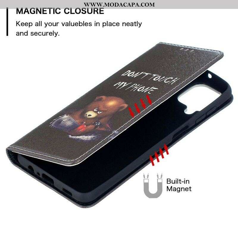 Capa De Celular Para Samsung Galaxy M12 / A12 Flip Urso Perigoso